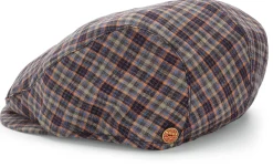 Herren-Leinenkappe kariert