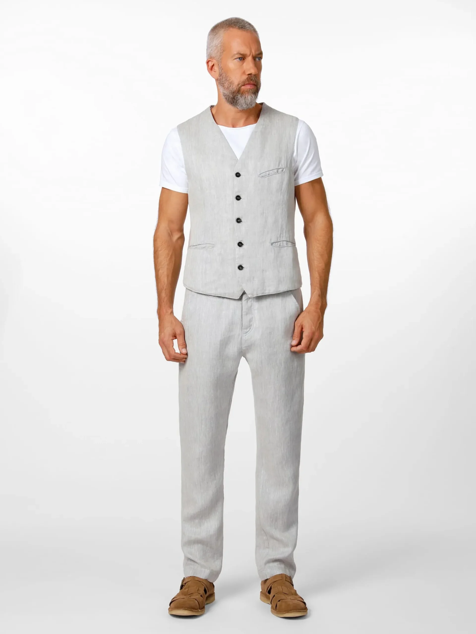 Herren-Leinenweste