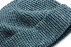 Herrenmütze Melangegarn, Petrol