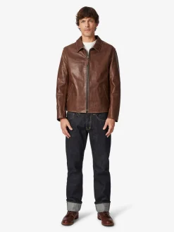 Herren-Pferdelederjacke Pull-up