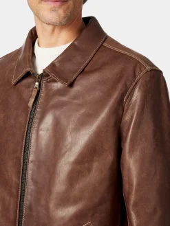 Herren-Pferdelederjacke Pull-up