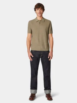 Herren-Poloshirt gestrickt