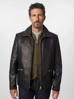 Herren-Roadsterjacke Pferdeleder