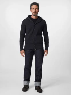 Herrenstrickjacke mit Kapuze