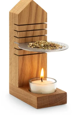 Höhenverstellbares Räucherstövchen Eichenholz