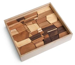 Holzbausteine Mauerspiel