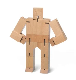 Holzfigur Cubebot