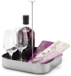 Italienisches Pendeltablett Edelstahl