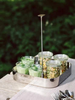 Italienisches Pendeltablett Edelstahl