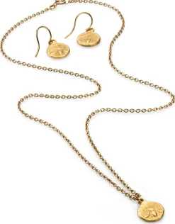 Kette mit Anhänger Biene, goldplattiert