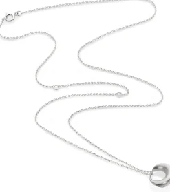 Kette mit Anhänger matt, Silber