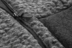 Kinder-Kragenjacke Wollplüsch