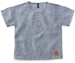 Kinder-T-Shirt Leinen gestreift