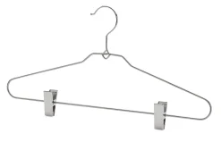 Kleiderbügel Stahl mit Klammern