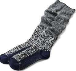 Kniestrumpf Jacquard Schurwolle