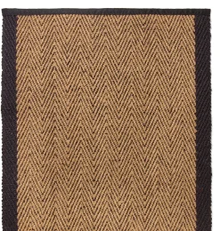 Kokosteppich Fischgrat natur-schwarz