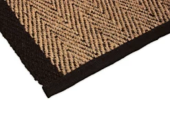 Kokosteppich Fischgrat natur-schwarz
