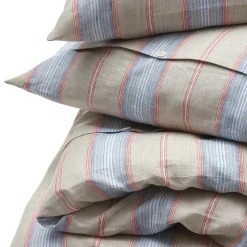 Kopfkissenbezug Leinen gestreift