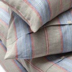 Kopfkissenbezug Leinen gestreift