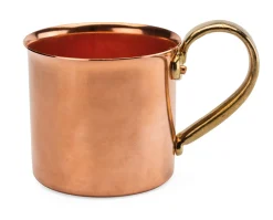 Kupferbecher mit Messinggriff