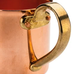 Kupferbecher mit Messinggriff