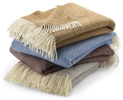 Lammwolldecke Zickzack-Streifen Kattefot