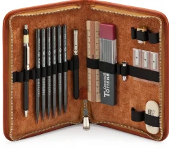 Lederschreibetui mit Füllung