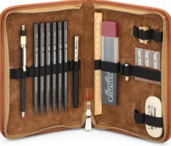 Lederschreibetui mit Füllung