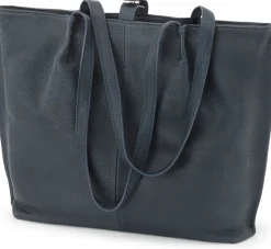 Ledershopper, dunkelblau