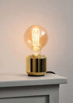 LED-Kopfspiegellampe Globe, Messing