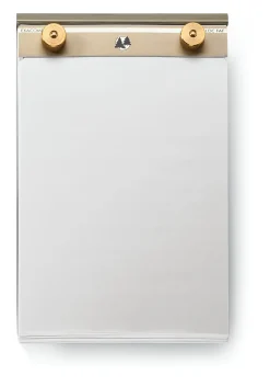 Notizblock Aluminium und Messing