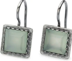 Ohrhänger Chalcedon, Türkis