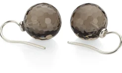 Ohrhänger Rauchquarz geschliffen