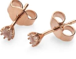 Ohrstecker Rosenquarz, Roségold