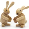 Osterhasenpaar Eschenholz