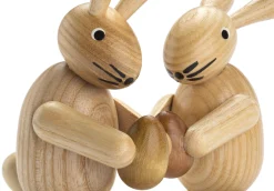 Osterhasenpaar Eschenholz