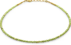 Peridot-Collier, Grün-Gold