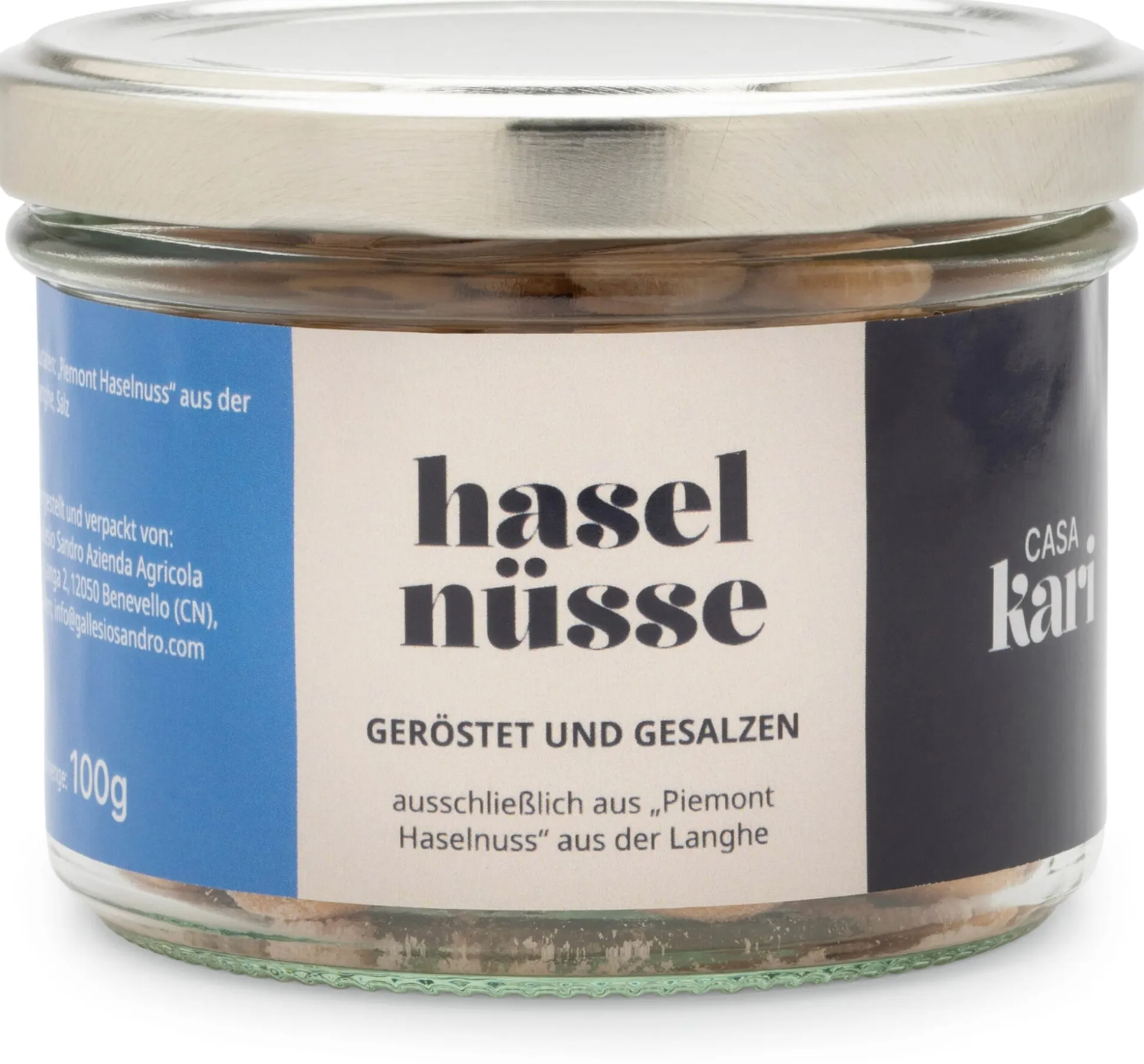 Piemontesische Haselnüsse gesalzen