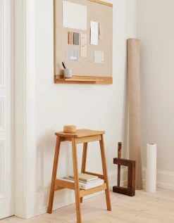 Pinnwand Eichenholz und Leinen