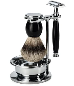 Rasierständer Zink verchromt mit Schale