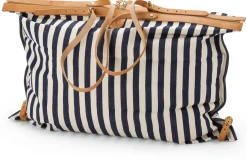 Reisefalttasche Canvas gestreift