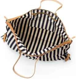 Reisefalttasche Canvas gestreift