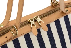 Reisefalttasche Canvas gestreift