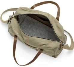 Reisetasche Segeltuch, Grünbeige