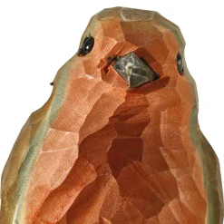 Rotkehlchen Lindenholz handgeschnitzt