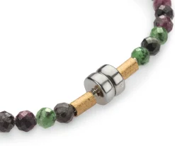 Rubin-Zoisit-Armband, Fuchsia-Grün