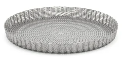 Runde Tarteform Edelstahl perforiert