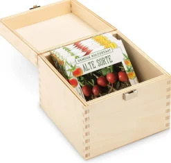 Saatgutset im Holzkästchen