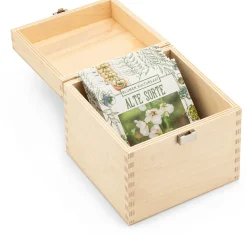 Saatgutset im Holzkästchen