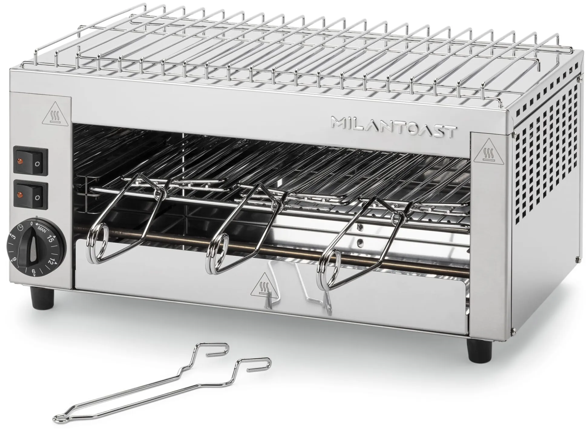 Salamander Edelstahl mit Aufwärmgitter